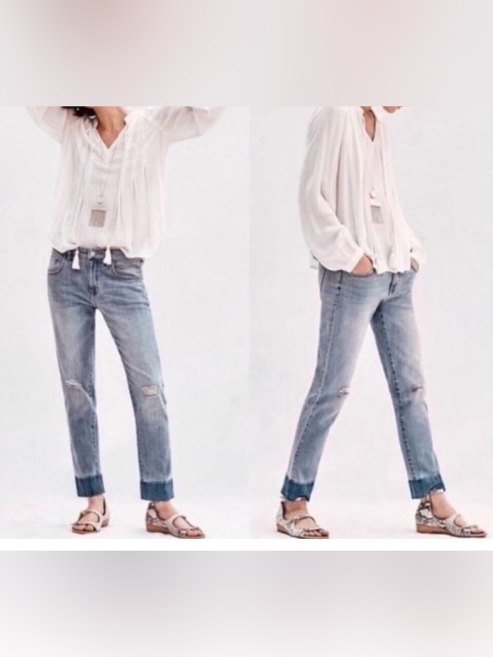 Pilcro and the Letterpress by Anthropologie Cropped Jeans with Dark Cuffs